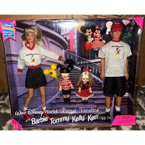 Mattel Walt Disney World Resort Vacation Barbie, Kelly, Tommy, & Ken Dolls (NEW)